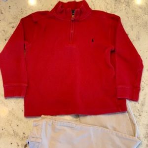 Ralph Lauren red zip up pullover.